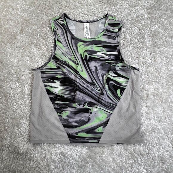 Lululemon Swift Ventilated Running Tank Top Green Black - Picture 2 of 8